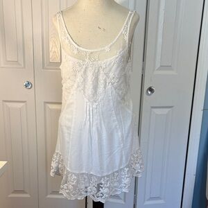 Abercrombie White Lace Trim Sleeveless dress size S